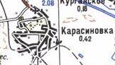 Топографічна карта Карасинівки