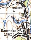 Топографическая карта Власовки