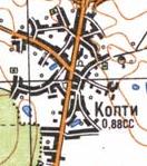 Топографічна карта Кіптих