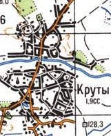 Топографічна карта Крутів