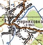 Топографическая карта Черняховки