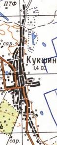 Топографическая карта Кукшина