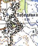 Топографическая карта Лебедевки