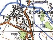 Топографическая карта Красностава