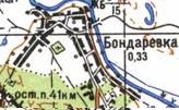 Топографическая карта Бондаревки