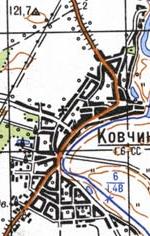 Топографическая карта Ковчина