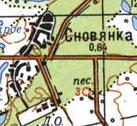 Топографическая карта Сновянки