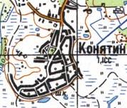 Топографическая карта Конятина
