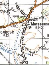 Topographic map of Matviyivka