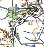 Топографічна карта Звеничевого