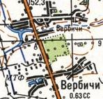 Топографічна карта Вербичів