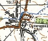 Топографічна карта Суличівки