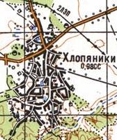 Топографічна карта Хлоп'яниок