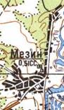 Топографическая карта Мезина