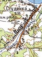 Топографическая карта Студинки