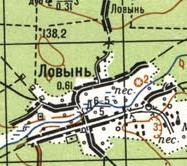 Топографічна карта Ловиня