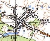 Топографическая карта Камки