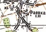 Топографическая карта Фаевки