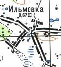 Топографическая карта Ильмовки