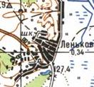 Топографическая карта Ленькова