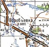 Топографічна карта Вороб'ївки