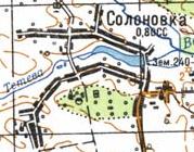 Топографическая карта Солоновки