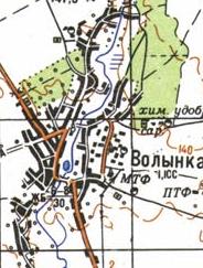 Топографическая карта Волынки