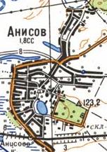 Топографическая карта Анисова