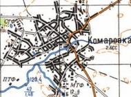 Топографическая карта Комаровки