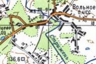 Topographic map of Vilne