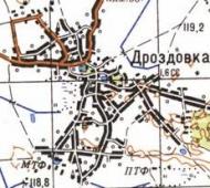 Топографическая карта Дроздовки