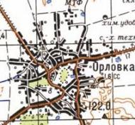 Топографическая карта Орловки