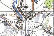 Топографічна карта Слобідки