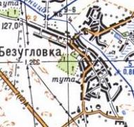 Топографическая карта Безугловки