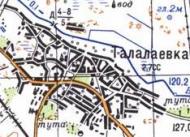 Топографическая карта Талалаевки