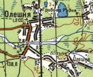 Топографічна карта Олешньої