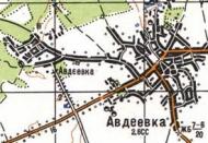 Топографическая карта Авдеевки