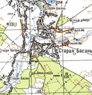 Топографическая карта Старой Басани