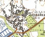 Topographic map of Zaudayka