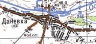 Топографическая карта Даневки
