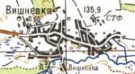 Топографическая карта Вишневки