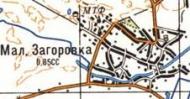 Топографическая карта Малой Загоровки