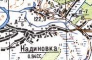 Топографічна карта Надинівки
