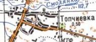 Топографическая карта Топчиевки