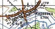 Топографическая карта Киреевки