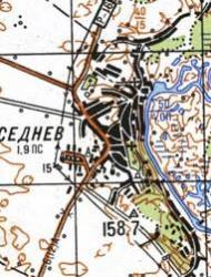 Топографическая карта Седнева