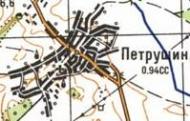 Топографічна карта Петрушиного