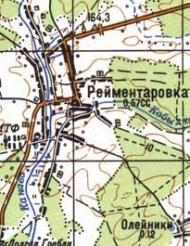 Топографическая карта Рейментаровки