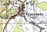 Топографическая карта - Кудлаевка