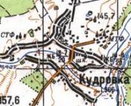 Топографическая карта Кудровки